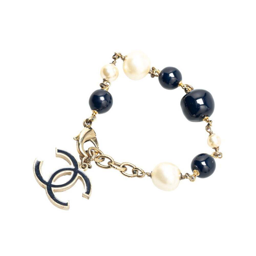 CHANEL Black Pearl Logo Charm Bracelet - Picture 2 of 6